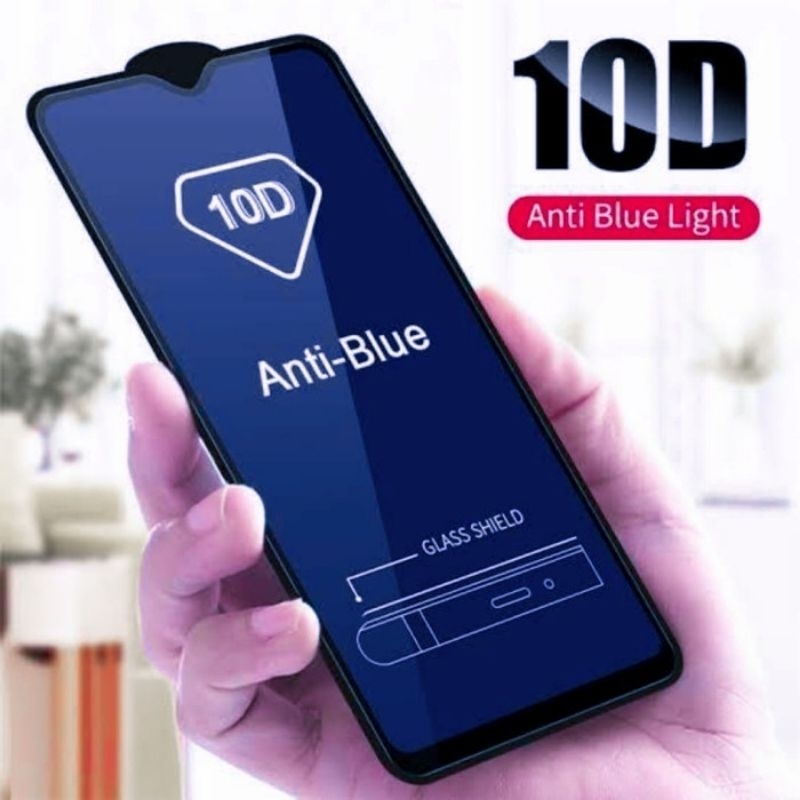 Tempered Glass Blue Light Redmi Note 8  Full Cover Premium Quality