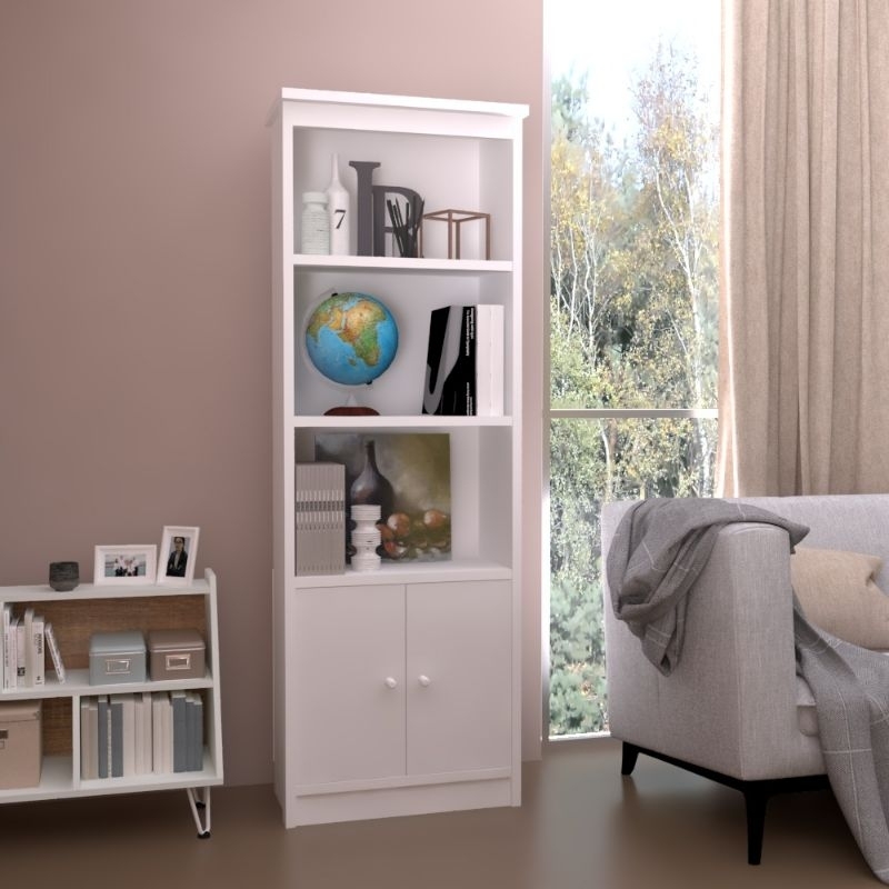 MURAH - LEMARI BUKU RAK BUKU PUTIH MINIMALIS 60 cm