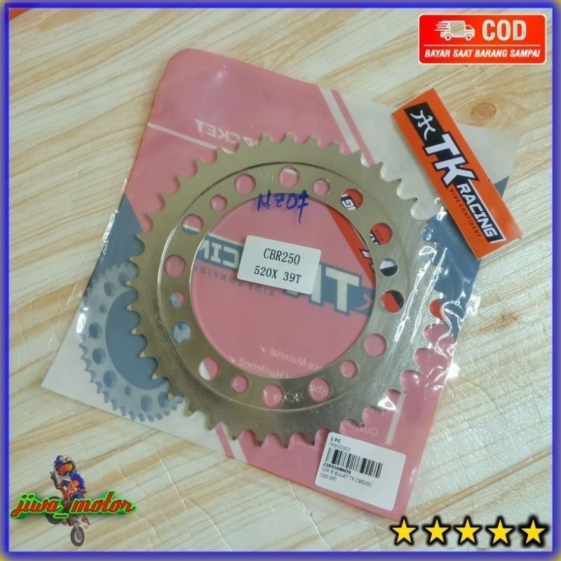 Gear Gir Belakang 520 CBR250 Lama Thailand TK Racing Original 37 38 39 40