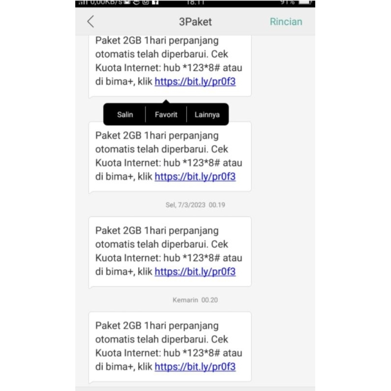 Kartu tri sakti 2gb 1500 perhari