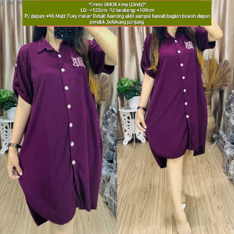 Dress Foxy Cindy / Dress Foxy Cindy Kerah Panjang Belakang/ Dress Foxy Cindy / Dress Foxy Canda / Dr