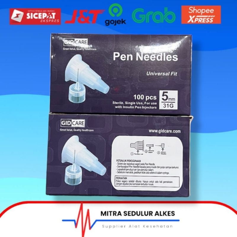 Jarum Insulin 31G 5mm Gidcare Gid Care