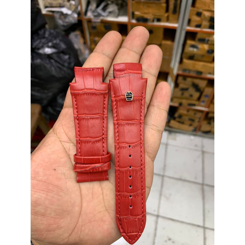 Strap tali jam tangan Aigner palermo merah motif import PNP