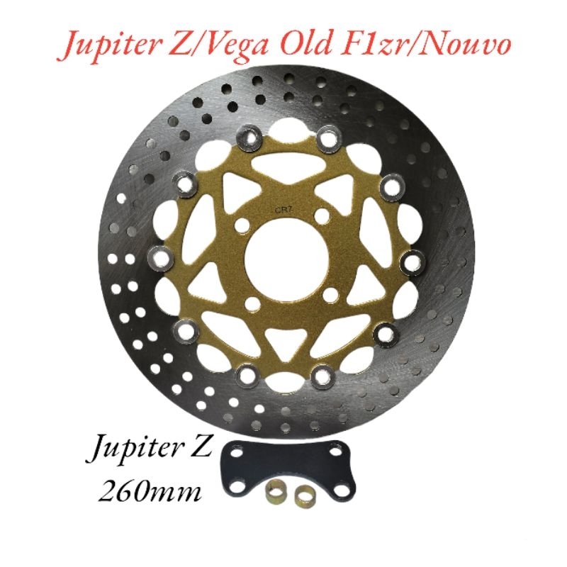 Piringan Disc Cakram Rem Depan 260mm F1ZR NOUVO Jupiter Z Vega Old pnp Model PSM Hitam Bulat Daytona Dill