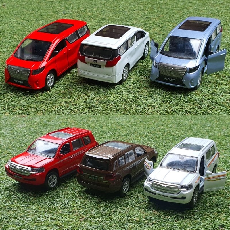 Diecast Mobil Jeep Land Cruiser Toyota Alphard Crown Tundra Skala 1:36 Diecast Miniatur Mobil Hammer Pajangan