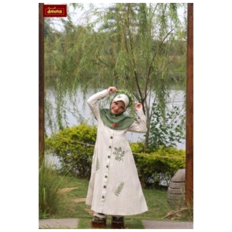 LAPAKNYAI BAJU ANAK MUSLIM PEREMPUAN abaya jubah anak dannis sarimbit d botanical