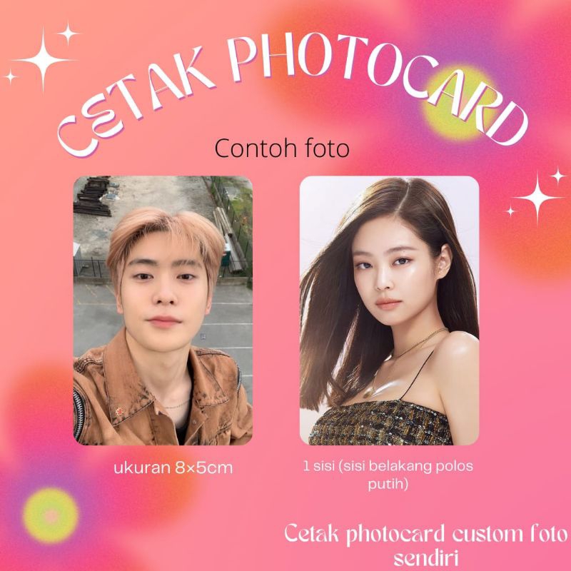 PHOTOCARD CUSTOM GAMBAR SENDIRI 1 SISI BY BUBBLESSHOP