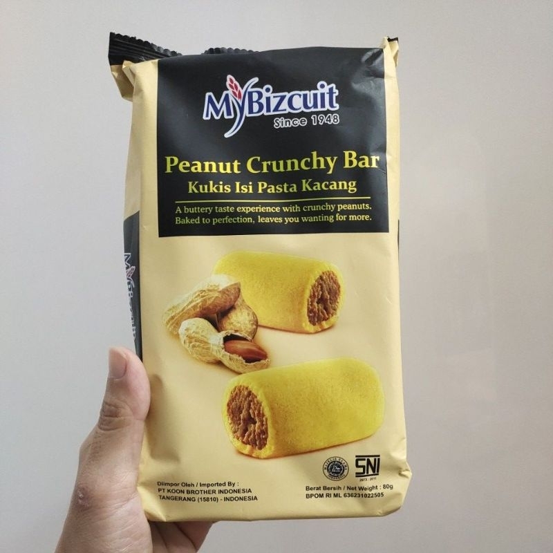 

MyBizcuit Peanut Crunchy bar Kokomo Coklat Cheese 80 gr