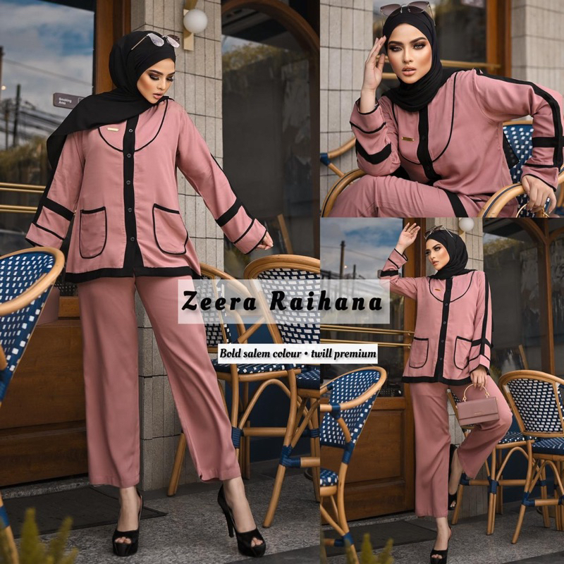 Daster Arab Zeera RAIHANA One Set Out Fit Rayon Twill Premium