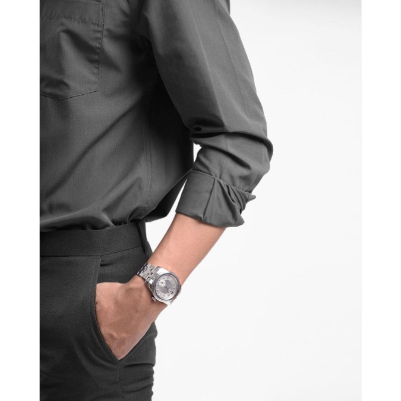 ERJEE - Dark Grey Trousers - Celana Bahan Formal Pria Slimfit