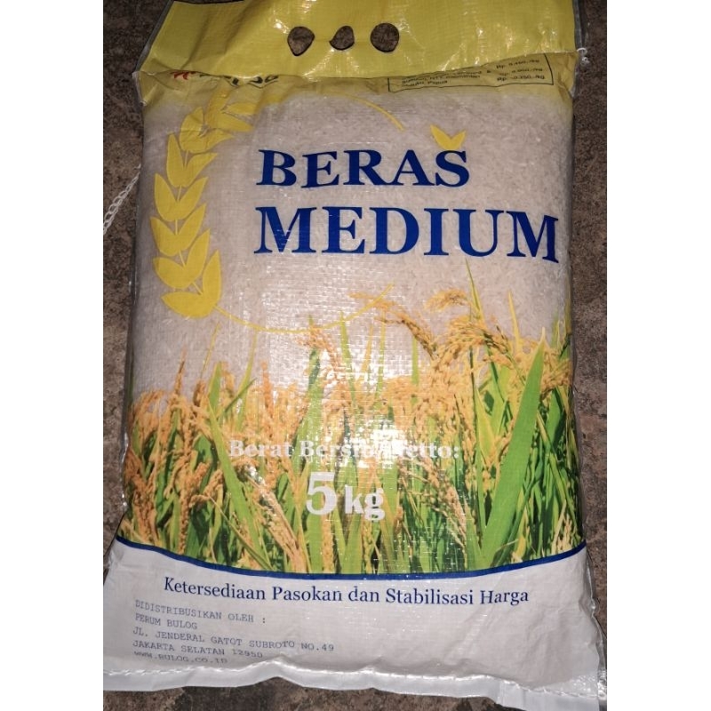 Jual Beras Bulog Medium 5kg Shopee Indonesia