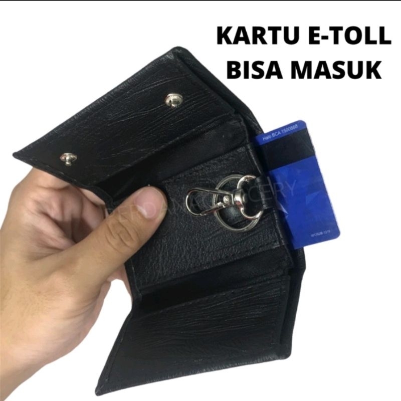 DOMPET GANTUNGAN KUNCI MOTOR MOBIL STNK KULIT SINTETIS PREMIUM KEREN TERMURAH