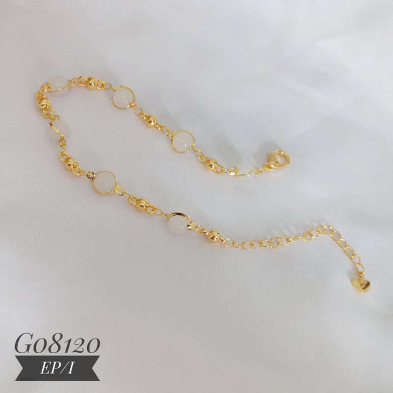 Gelang fashion rantai bola mutiara gold G08120