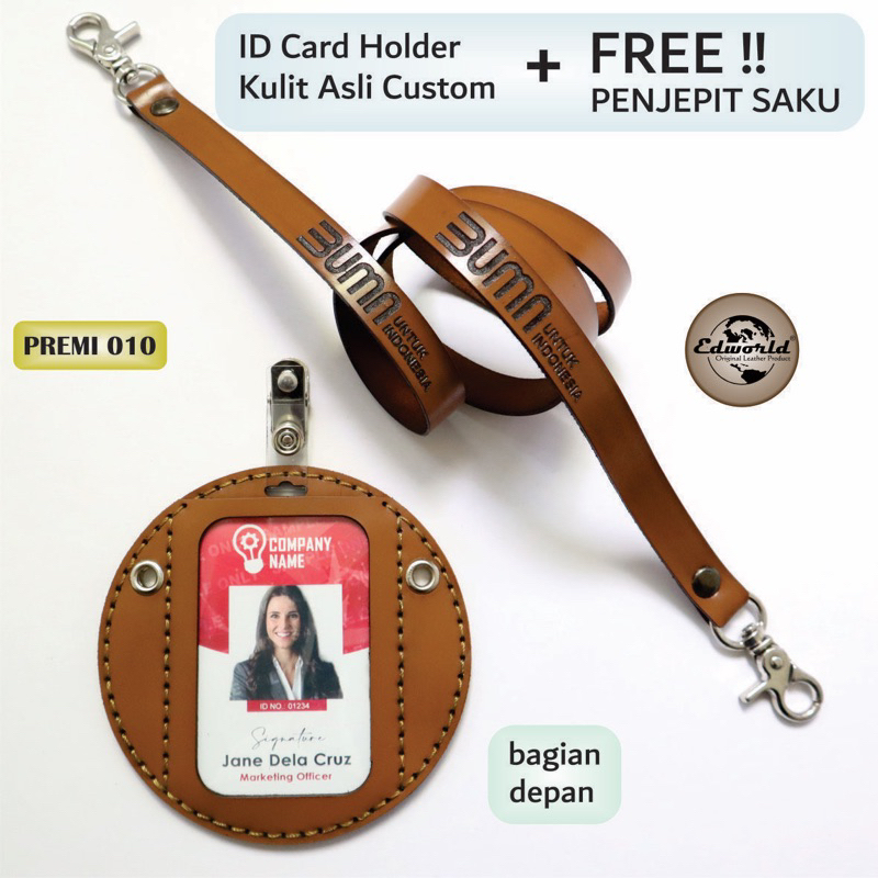 

ID Card Holder Round Custom + Gratis Penjepit Saku