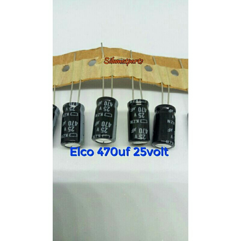 Elco 470uf 25v Kwalitas Bagus / Elko 25v 470uf / Capasitor 470uf 25v