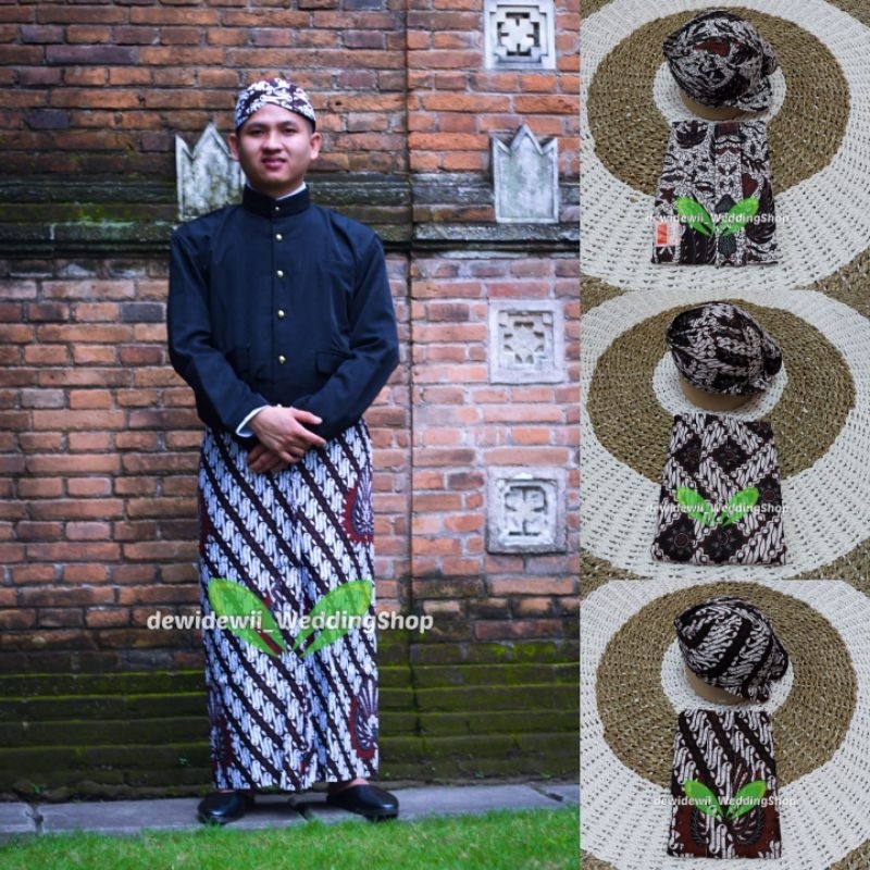 [Setelan] Jarik Instan + Blangkon Jogja | Model yogi | Motif Parang Garuda