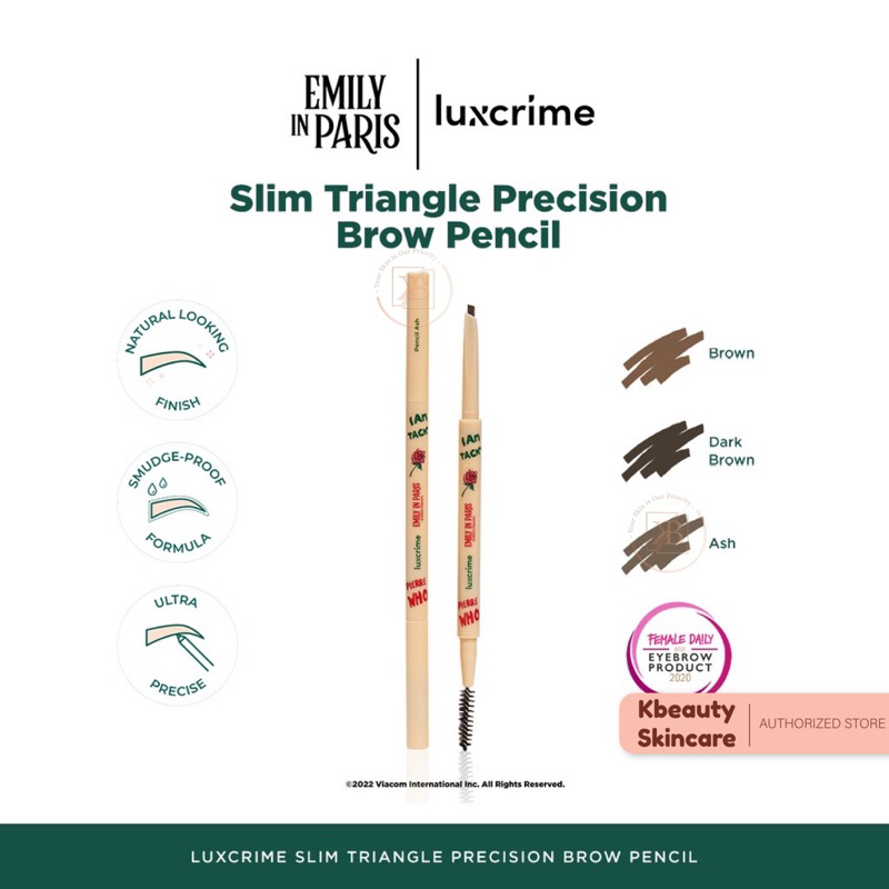 LUXCRIME Slim Triangle Precision Brow Pencil | Pensil Alis