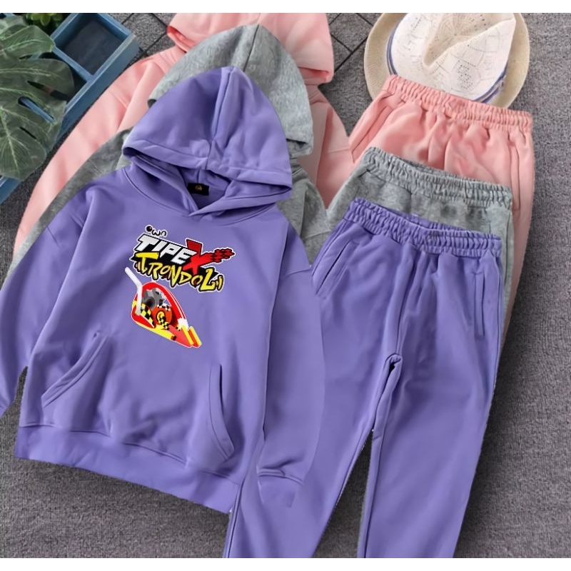 SETELAN HOODIE TIPE X TRONDOL ANAK/ BAJU TIPE X TRONDOL