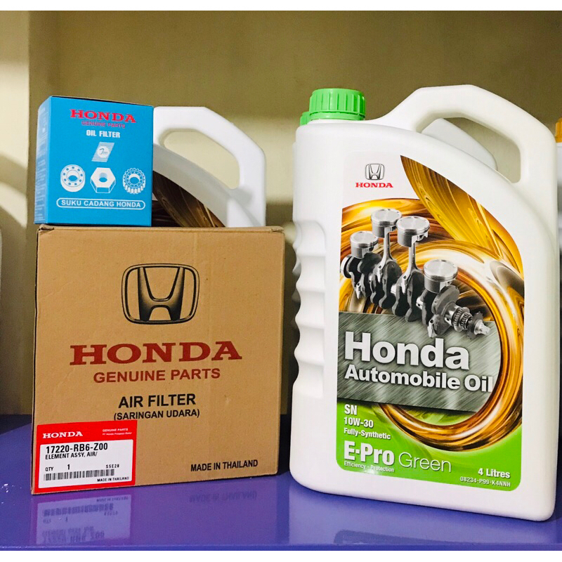 oli mesin honda epro green 10w 30 4L paket filter udara oli mobilio brio freed jazz rs ge8