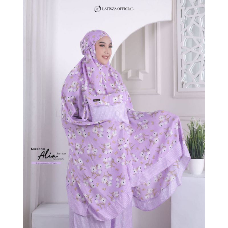 MUKENA RAYON //MUKENA BEST SELLER// MUKENA ALIA JUMBO ORIGINAL BRAND LATISZA HIJAB