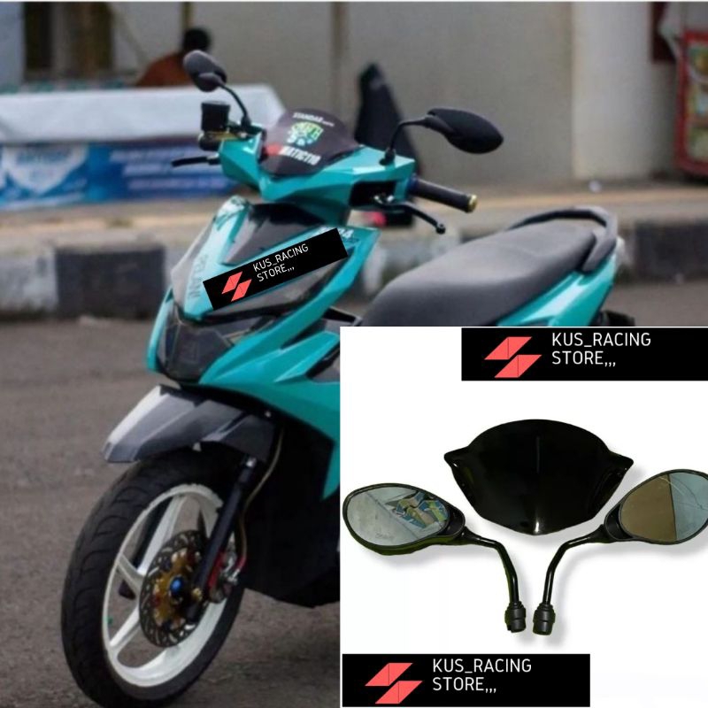 PAKET VISOR VARIASI PLUS SPION X1 PNP HONDA BEAT KARBU BEAT NEW ESP BEAT FI LAMA