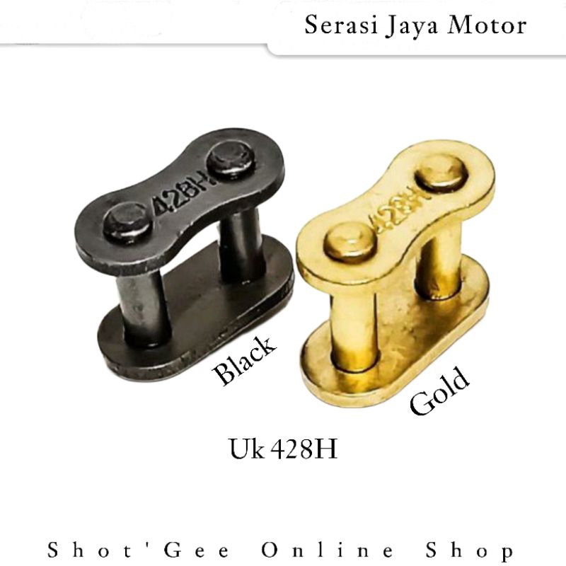 SAMBUNGAN RANTE RANTAI TEBEL 428H GOLD/BLACK