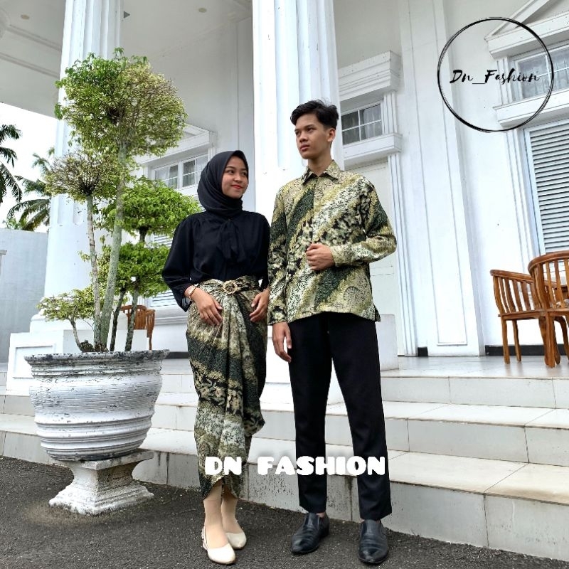 MOTIF CM2 GREEN/KEMEJA BATIK/KEMEJA BATIK COUPLE/KEMEJA BATIK ANAK/ROK LILIT BATIK/ROK PLISKET BATIK/BATIK TERLARIS