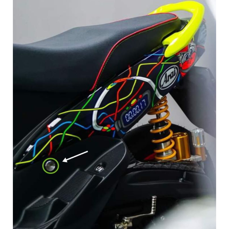 KOIN STAINLESS PENUTUP LUBANG DEK INJEK MIO