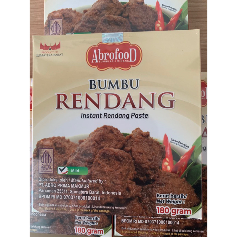 

Bumbu Instan Rendang Abrofood 180 gr