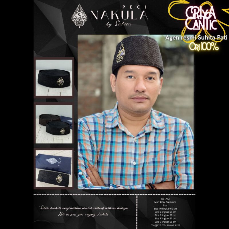 Peci Goni Premium bordir Wayang by Suhita