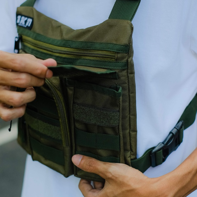 AKN - TAS DADA PRIA CHEST BAG TACTICAL GREEN MANUVER