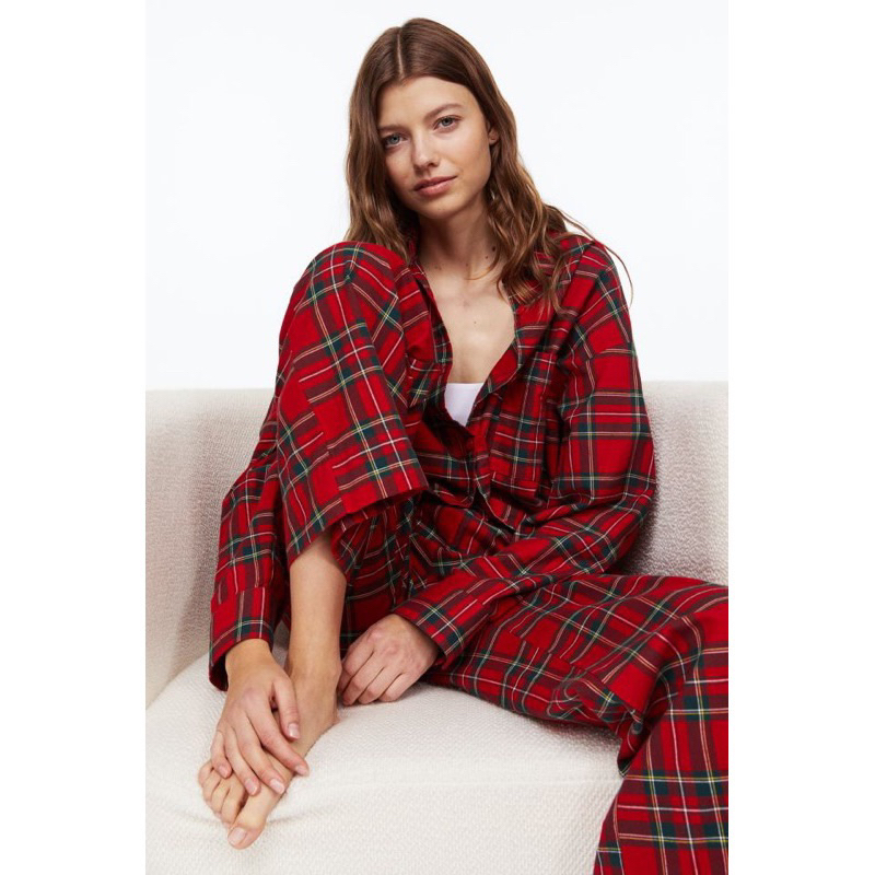 H&amp;M plaid Flannel Pajamas Set Original