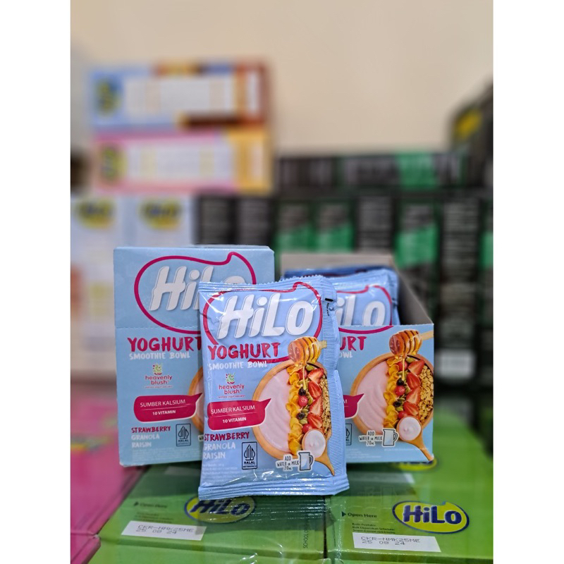 [CASHBACK 5%] HiLo Yoghurt Smoothie Bowl Strawberry 1 Sachet (1 box isi 8 sachet)