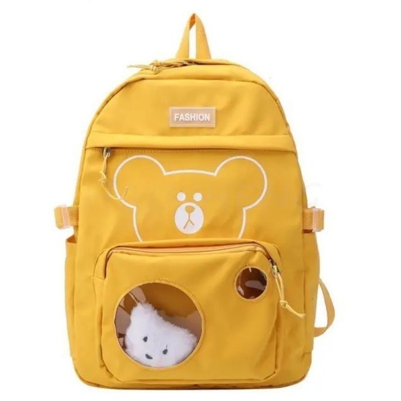 Tas Sekolah Anak Perempuan Sd Smp Sma Backpack Ransel Cowok Cewek Set R9I7 Gr RW402 Backpack Sekolah Motif Teddy Bear