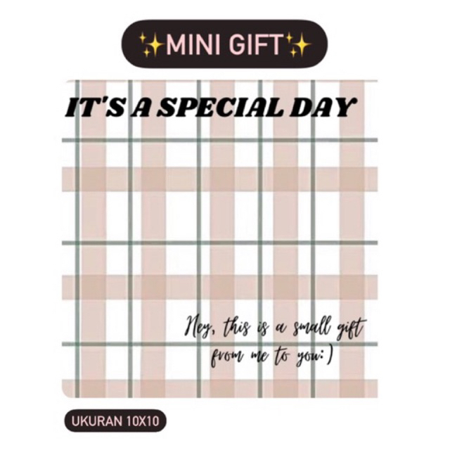 

MINI GIFT + FREE PLASTIK, KADO SIMPLE UNTUK PACAR/SAHABAT/KELUARGA
