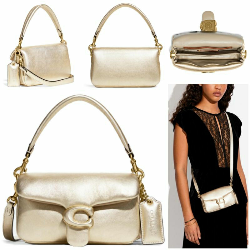 Coach Tabby Mini Pillow soft gold