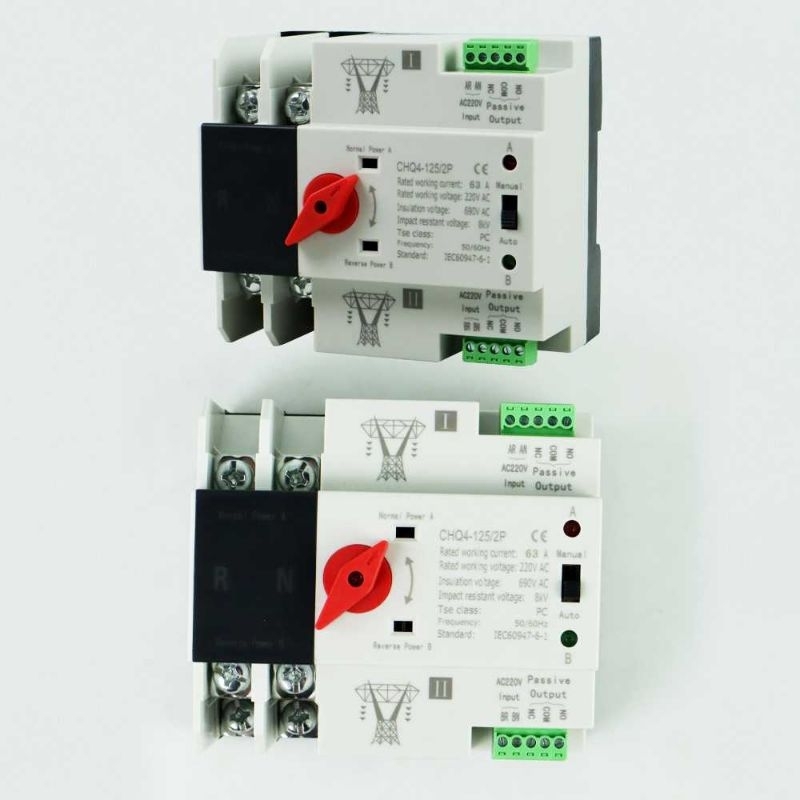 TOMZN Din Rail Power Supply Automatic Control Transfer Switch 2P - CHQ4-125/2P