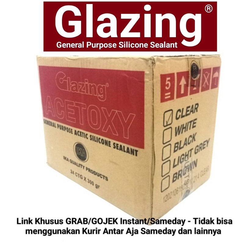 Lem Silikon Kaca GLAZING Acetoxy Silicone Sealant Acetic (Link GRAB/GOJEK)