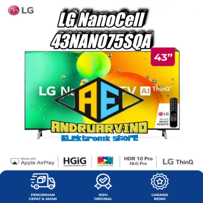 LED TV LG NANO75 43 inch 43NANO75SQA 4K Smart NanoCell TV