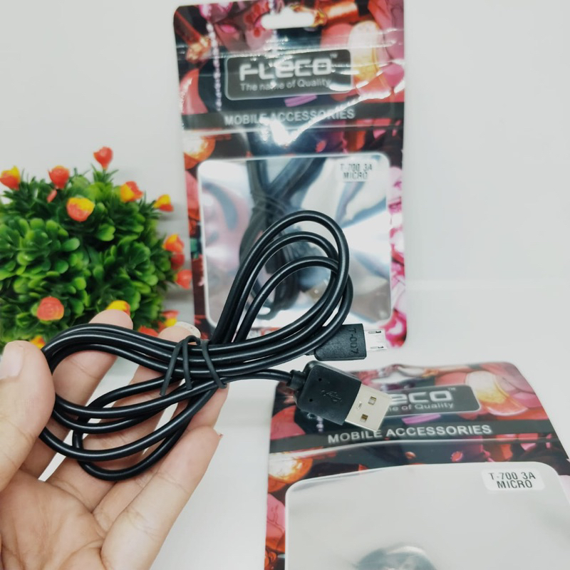 TERMURAH FLECO KABEL DATA MICRO 1M T-700 3A FAST CHARGING UNIVERSAL FOR ANDROID SMARTPHONE  BY SEN