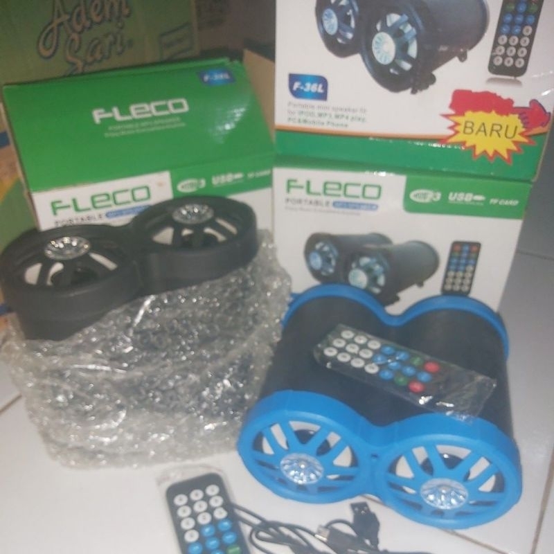 Fleco speaker dan radio portable(model teropong)