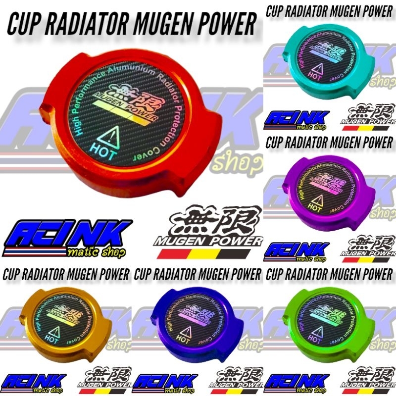 TUTUP CAP RADIATOR MUGEN FULL CNC NMAX AEROX PCX VARIO CBR