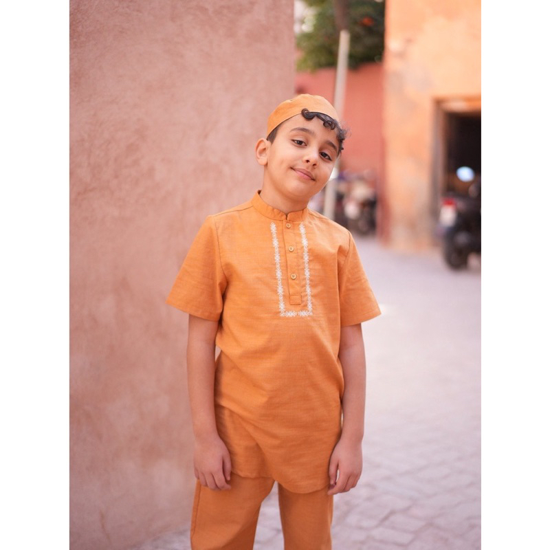 HARUN SET - BOHOPANNA - Baju Lebaran - Set Haru raya - Baju Koko Muslim Anak Laki-Laki Usia 1-10 Tahun