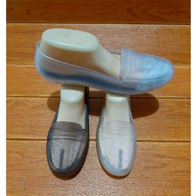 SEPATU PANTOEL WANITA,SEPATU KACA SUPER JELLY TRANSPARAN ORIGINAL