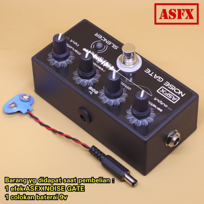 Efek ASFX NOISE GATE silencer pedal stompbox reducer penghilang noise dengung untuk gitar dan bass