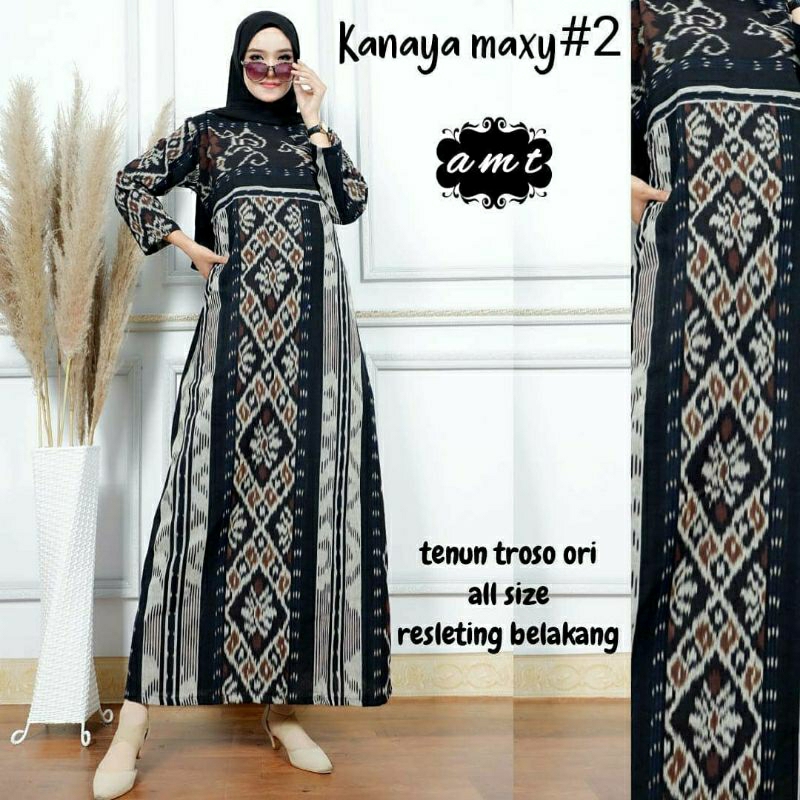 Gamis tenun etnik baju tenun jepara GT3