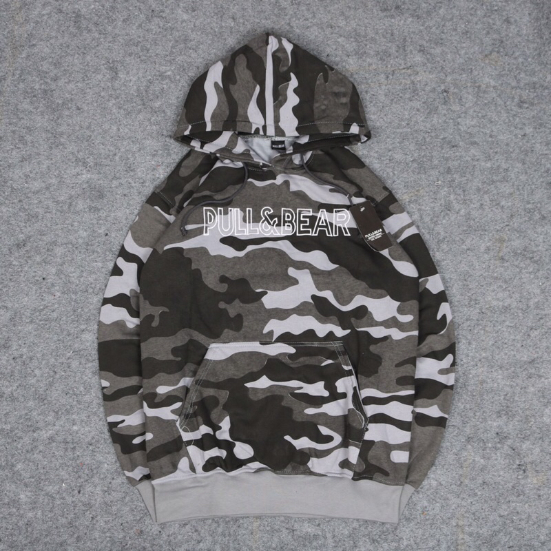 JAKET PULL&BEAR ARMY / JAKET CAMO / SWEATER ARMY KEREN PB