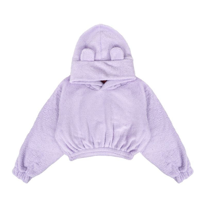 COD hoodie crope sherpa bulu domba oversize