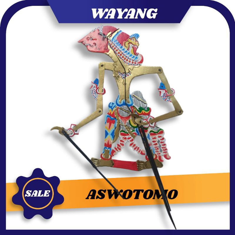 ASWATAMA/ASWOTOMO TOKOH WAYANG KULIT WAYANG KERTAS KARTON DUPLEK