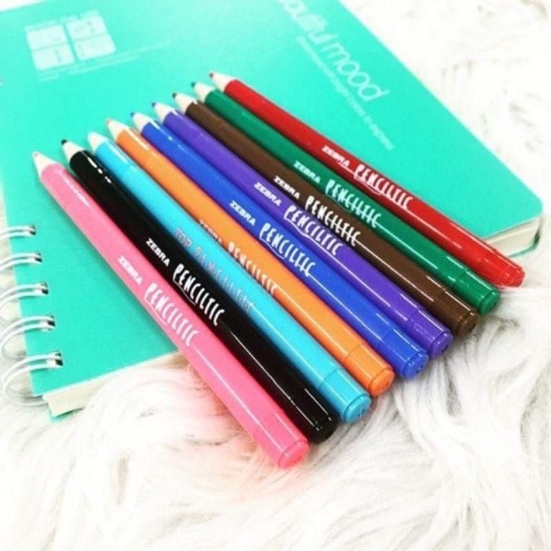 

Zebra Penciltic Fineliner 0.4mm isi 10 Warna - Bolpen Pulpen Spidol Penciltic